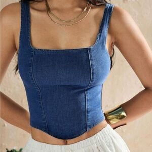 Denim Sleeveless Top